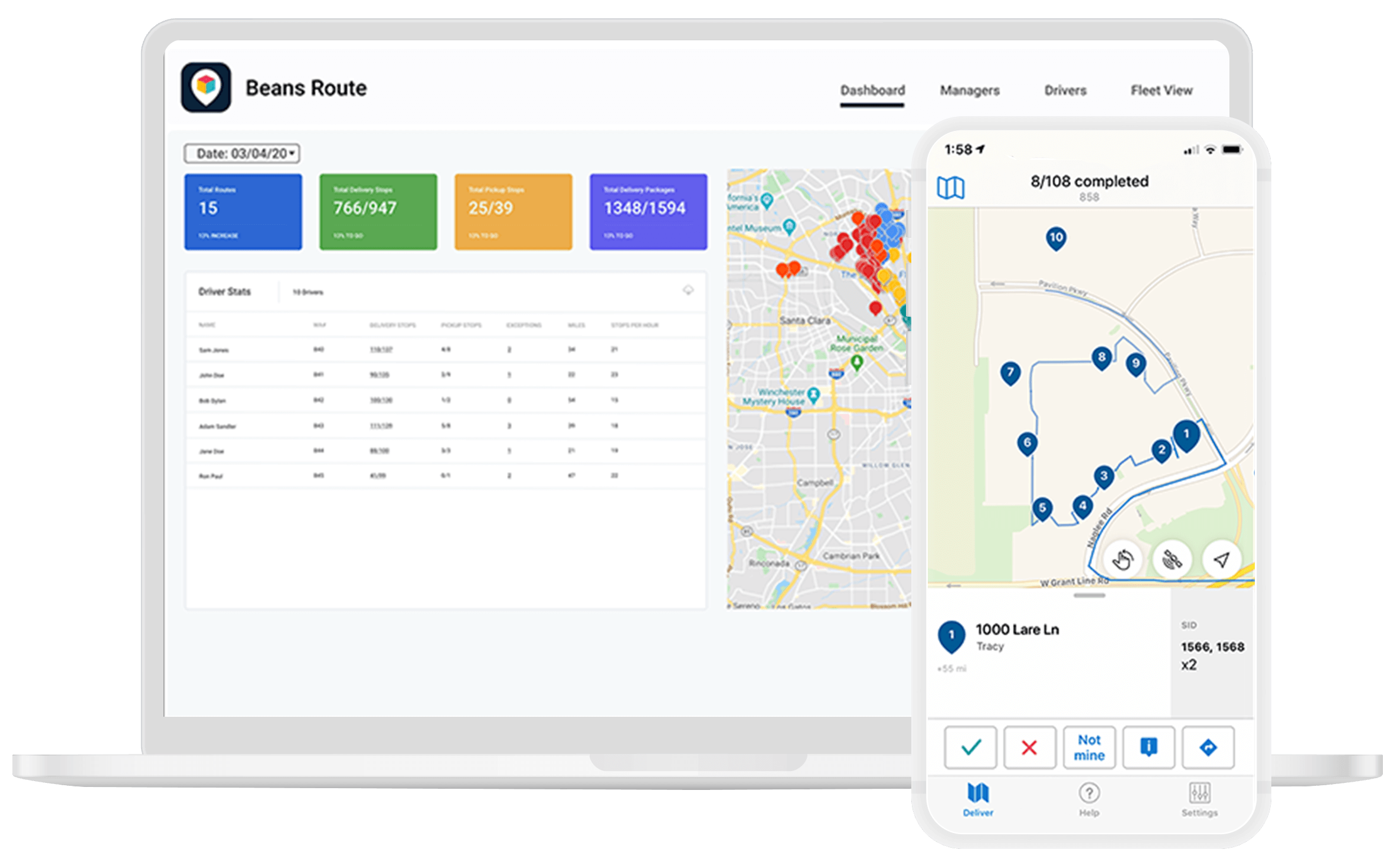 Geographic data - Beans Route